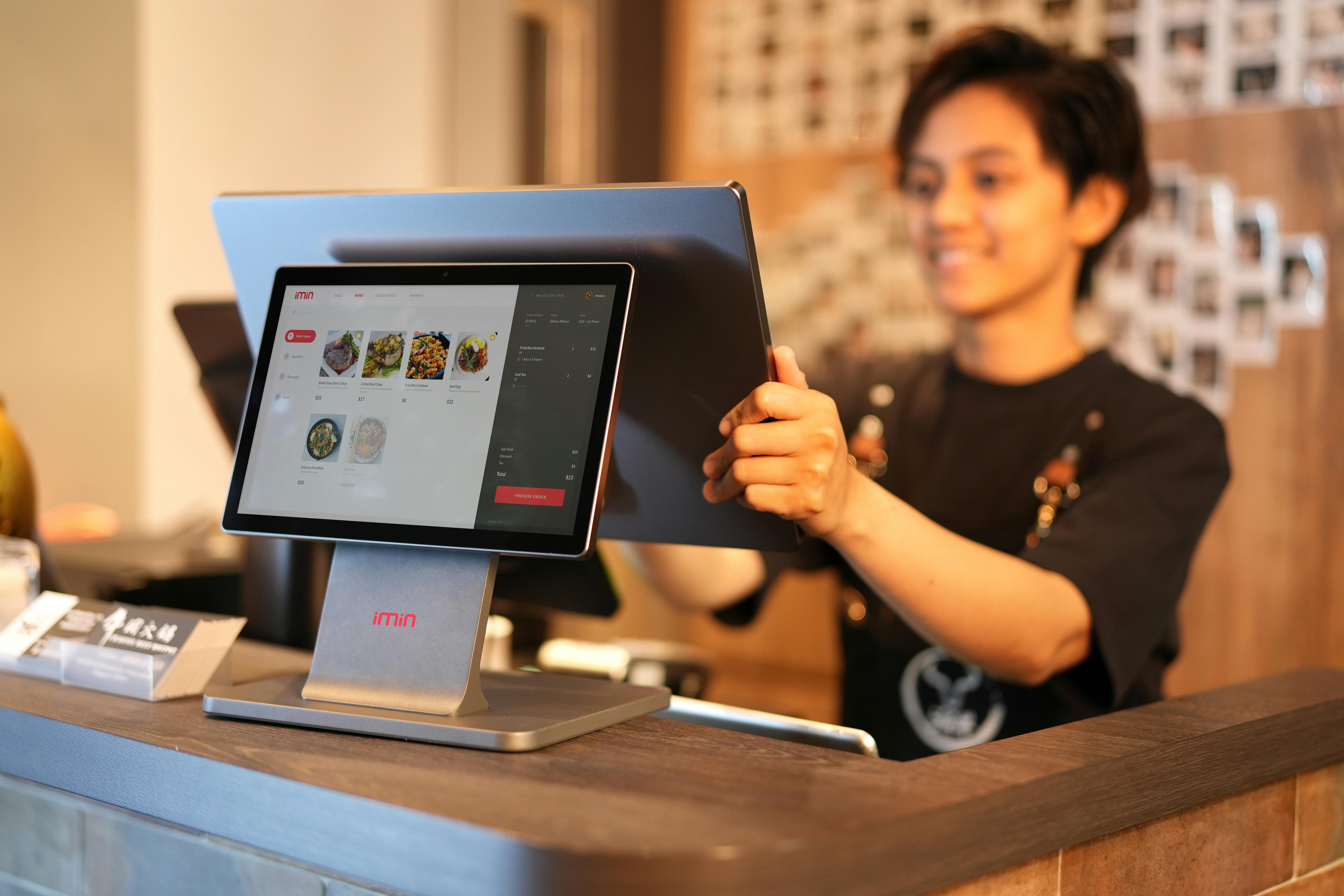 POS interface on a touchscreen terminal